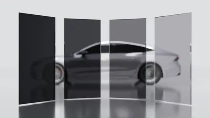 Window tint film showcase with a vehicle at Frank & Son Window Tint of Yuma